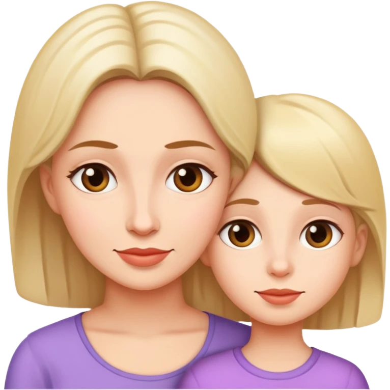 Mom and daughter  emoji