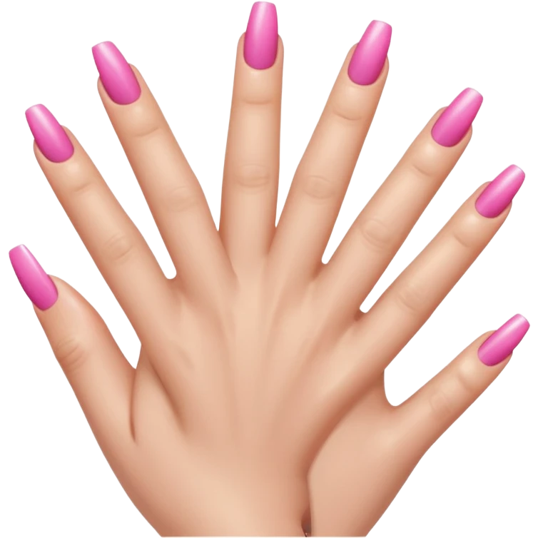 Manicure pink nails emoji