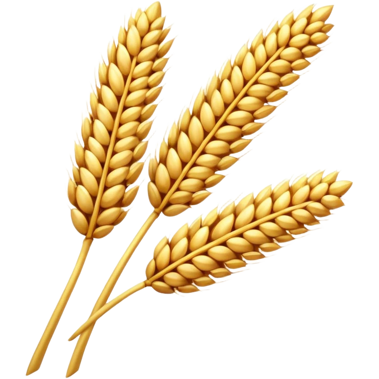 three grains, simple and clear depiction, isolated emoji