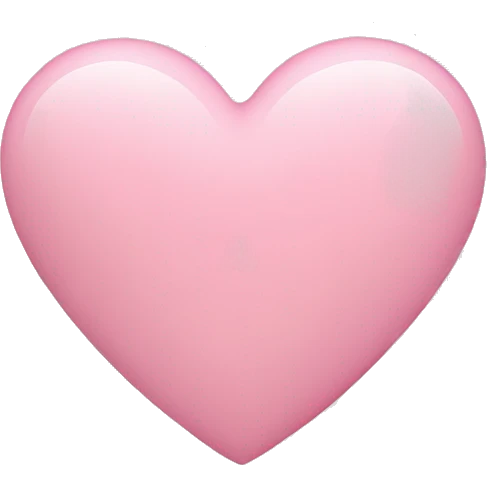 2D Solid light pink heart emoji