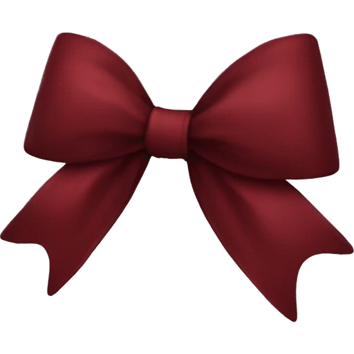Dark red bow  emoji