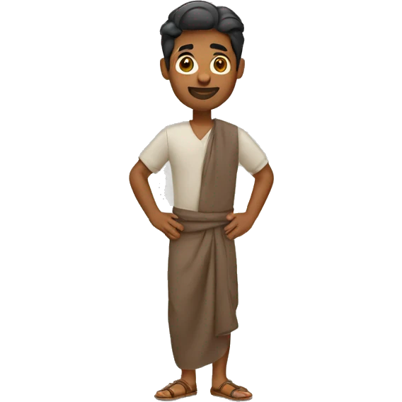 A brown man wearing a lungi emoji