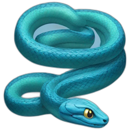 Blue snake emoji