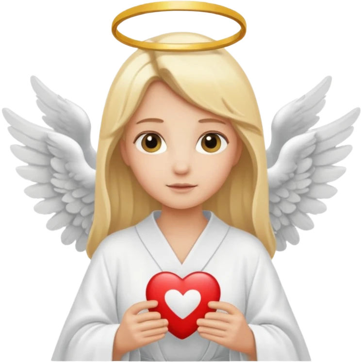 angel holding share sign emoji