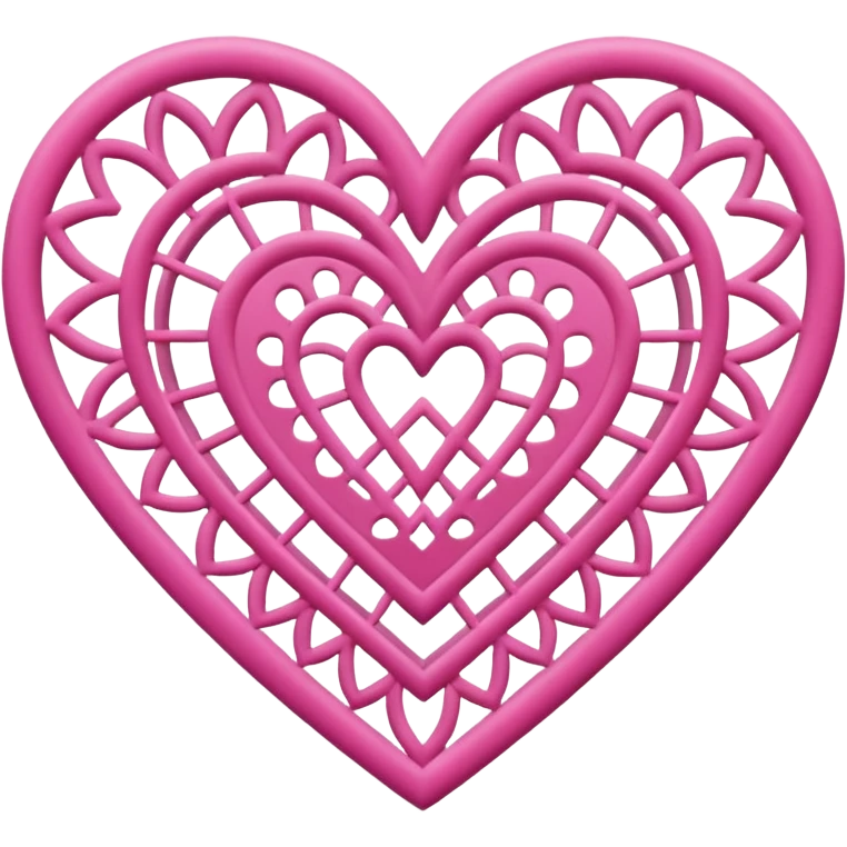 pink lace heart emoji