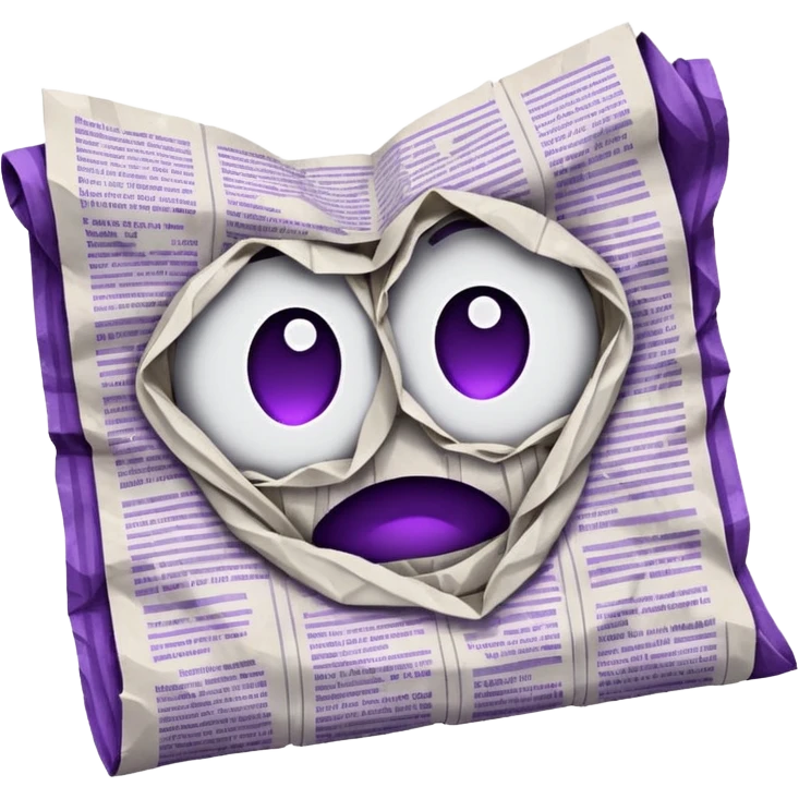 newspaper white and purple emoji