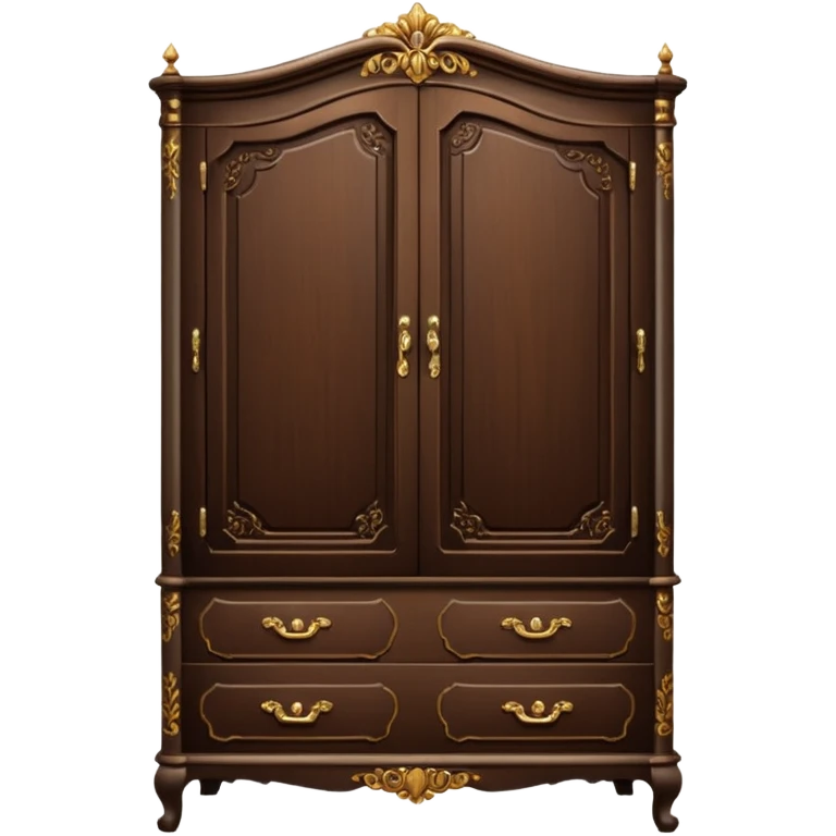 a vintage style wooden wardrobe emoji