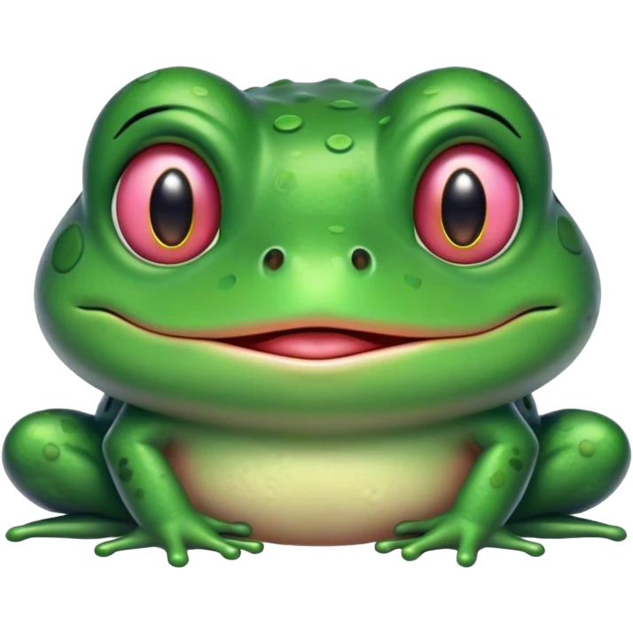 Mr frog cute blushing emoji