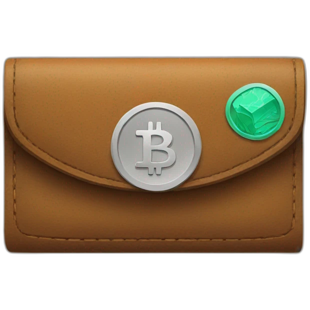 wallet with crypto emoji