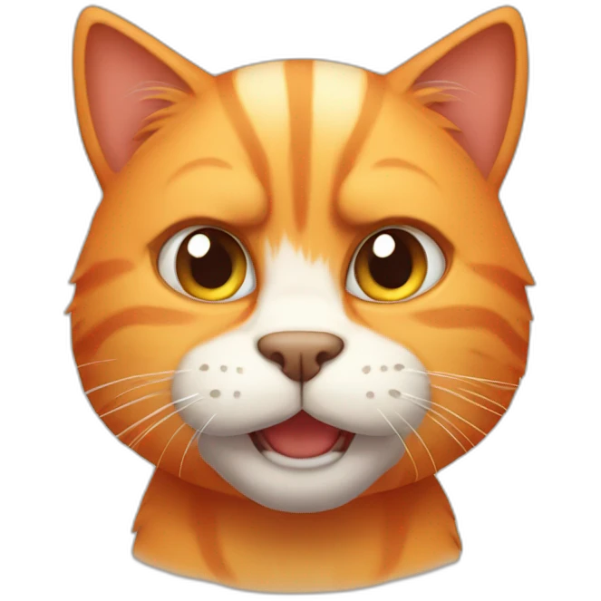 buff crazy orange cat emoji