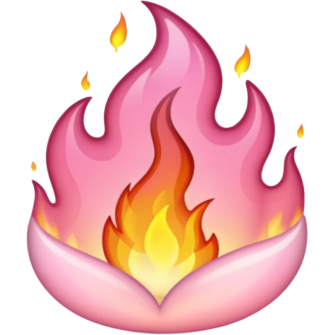 Pale pink fire emoji emoji
