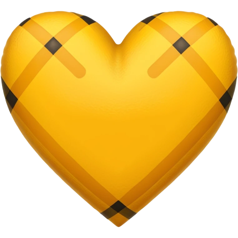 yellow heart with a plaid pattern emoji