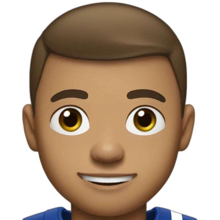 mbappé with big eyes emoji