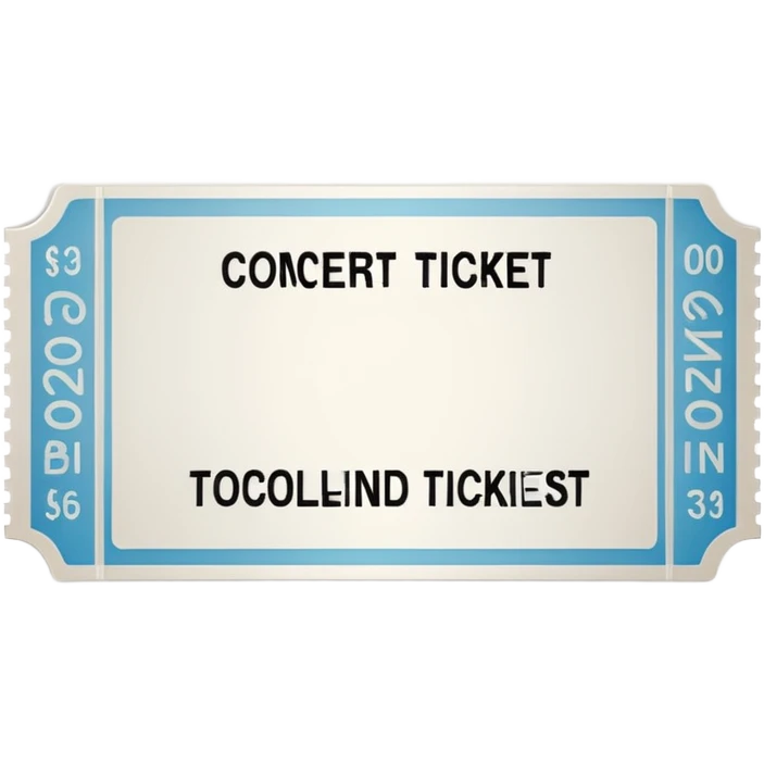blank concert ticket emoji