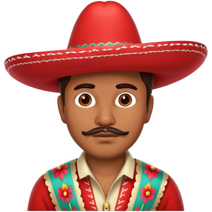 mexican mario with a red sombrero  emoji