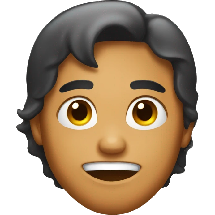 Awkward face, tanned skin, vivid facial expression emoji