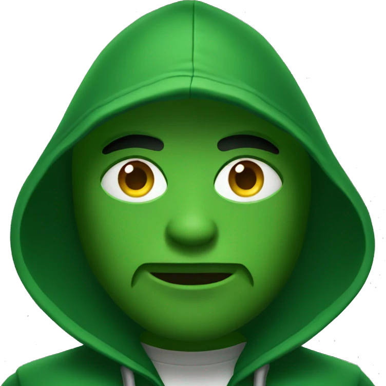 green hood gangster emoji