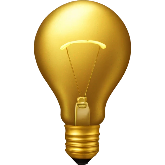 Lightbulb made of gold emoji