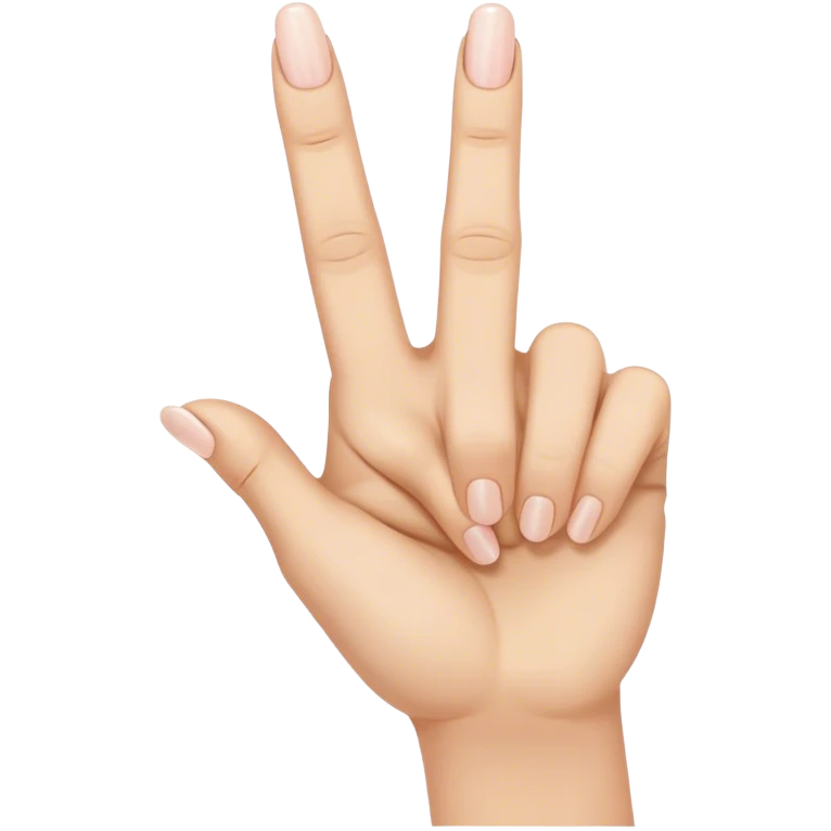 hand with index finger, middle finger and pinky finger rased ring finger and thumb connected emoji