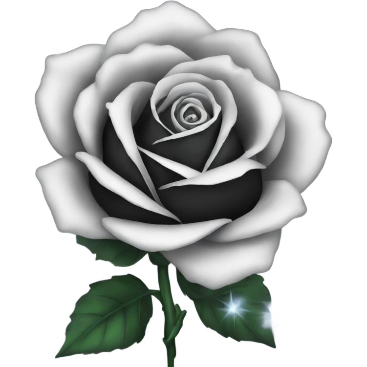 Black rose with sparkles emoji