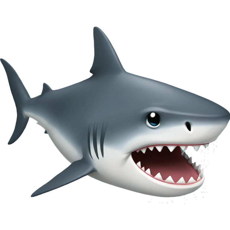 The same shark, but now sad emoji