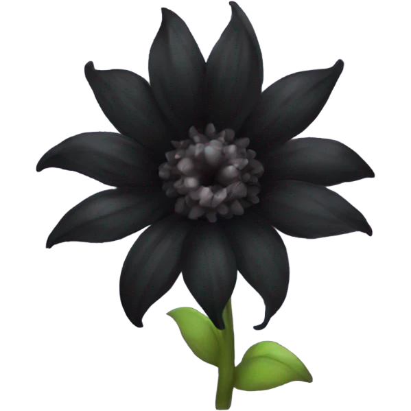 Goth flower emoji