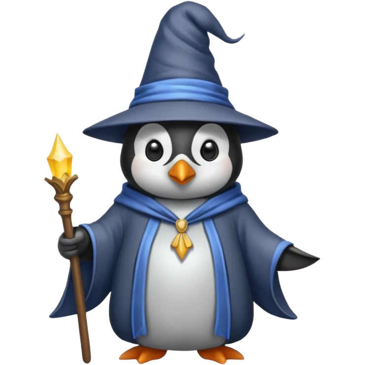 Penguin wizard emoji