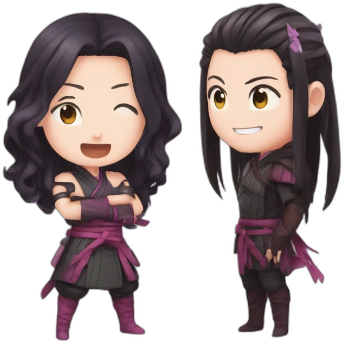 Nezuko vs daki emoji