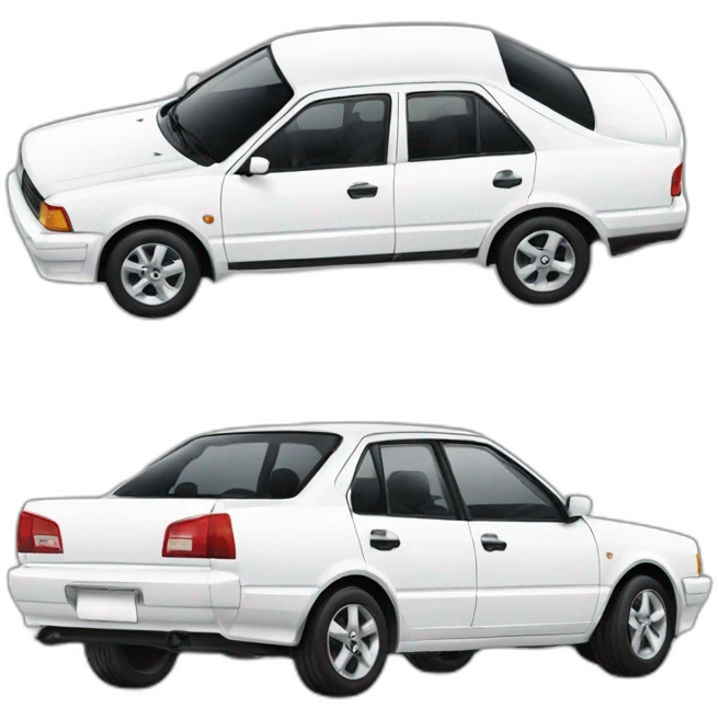 Car nissan sunny white emoji