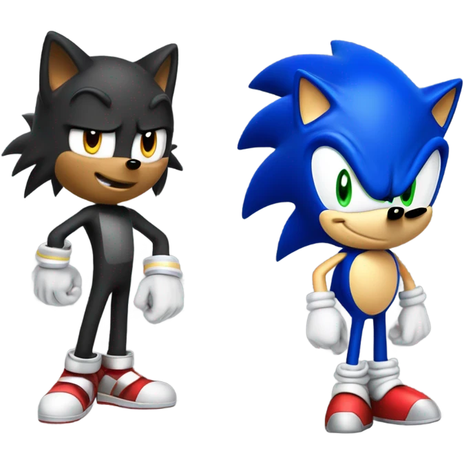 sonic the hedgehog and shadow the hedgeho emoji
