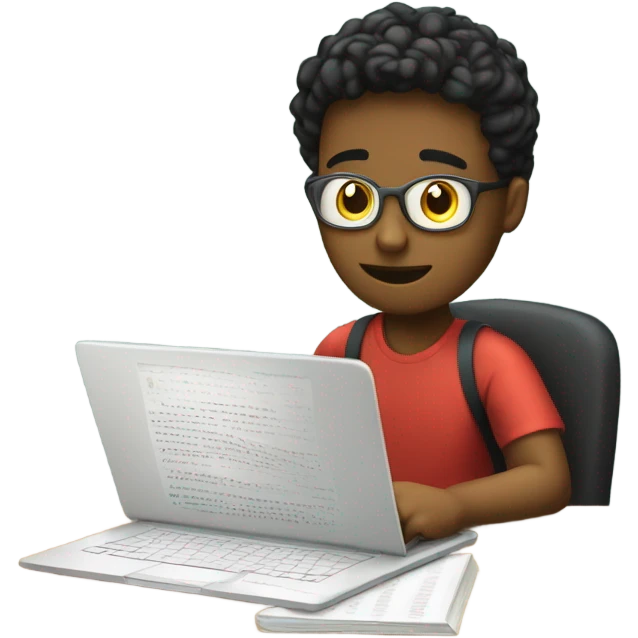 Student coding emoji