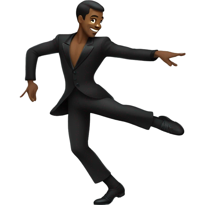 male jazz dancer black attire emoji