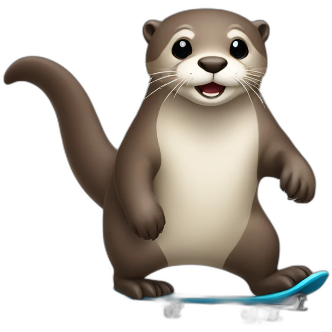 otter with ice skates emoji