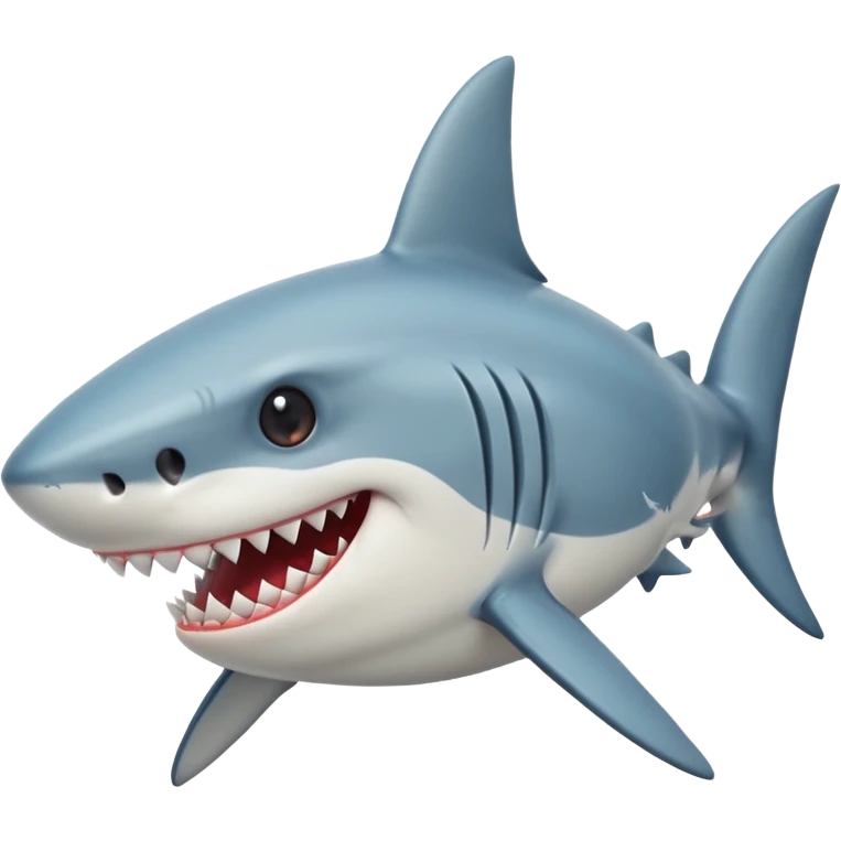 shark with bow smiling evil emoji