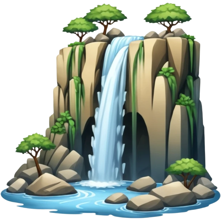 water falls different type natural water sources emoji