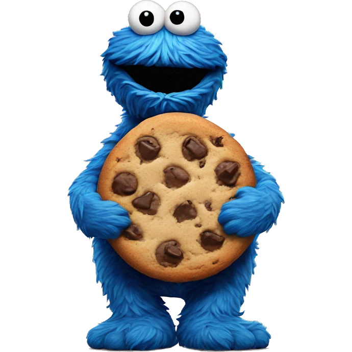 cookie monster saying good morning emoji