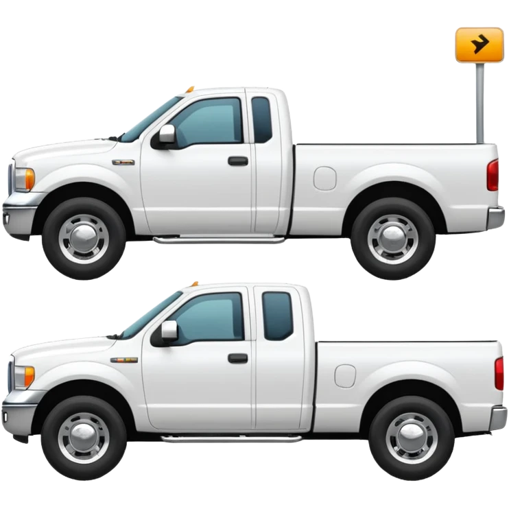 WHITE PICKUPTRUCK SIDE VIEW ELLISDON NAME ON TRUCK emoji