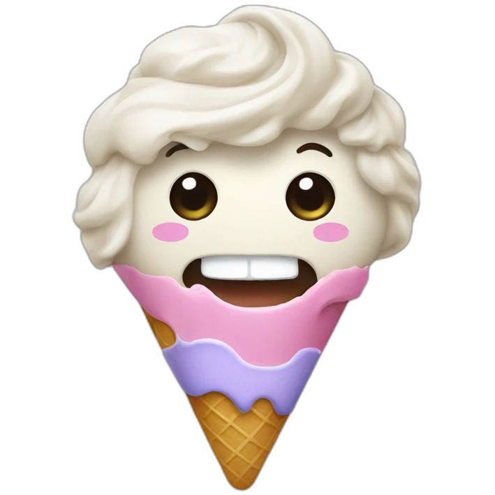 Eating ice cream emoji