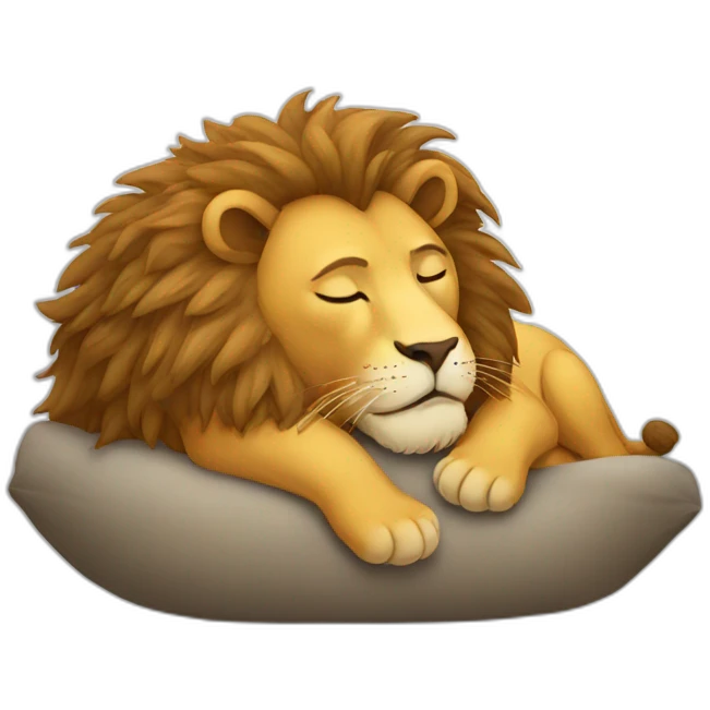 Lion sleeping emoji