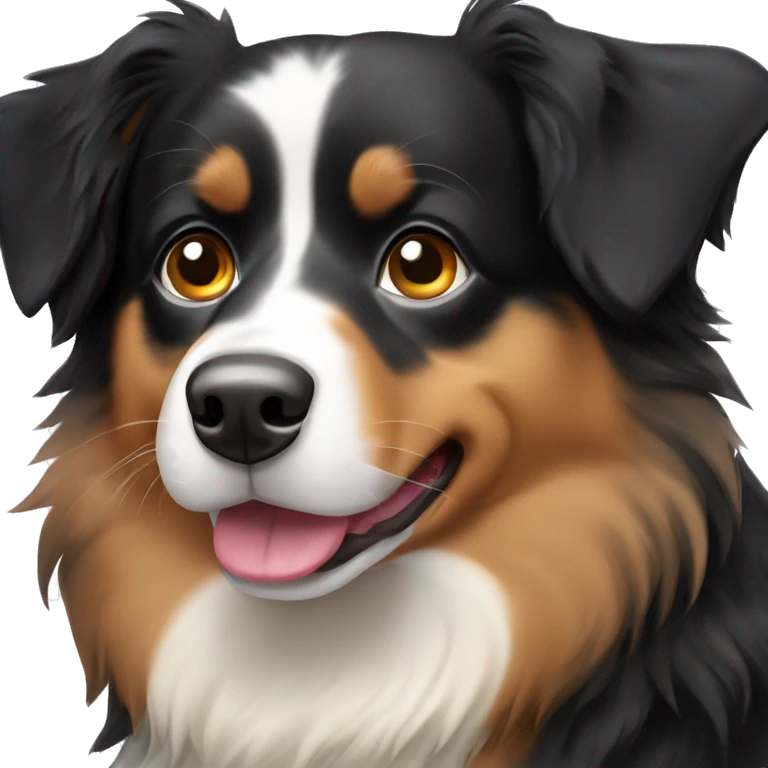 Black and tan Australian shepherd dog emoji