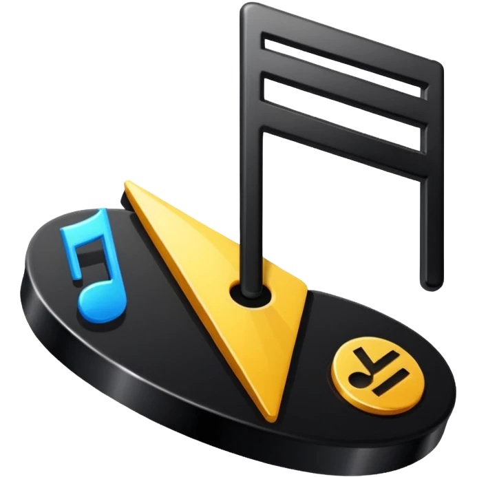 Nota musical negra emoji