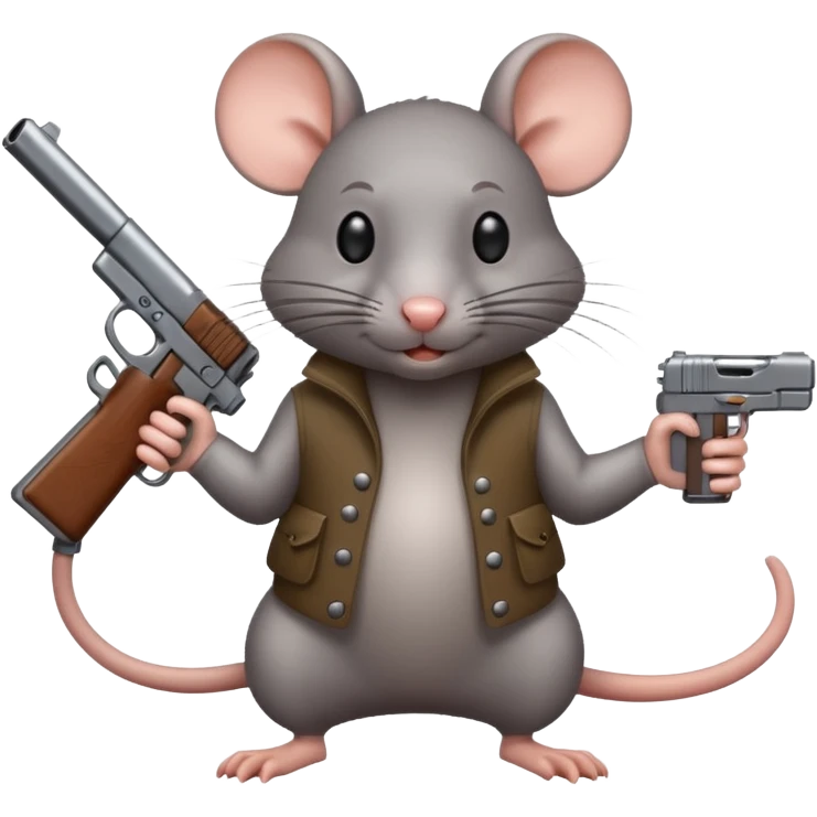 rat with a gun emoji