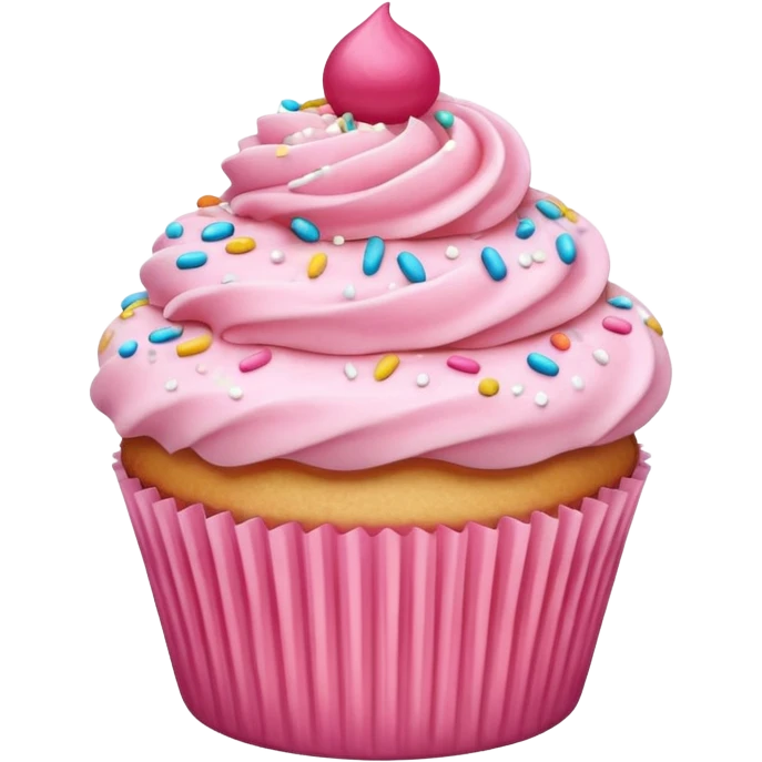 Cupcake with pink icing emoji