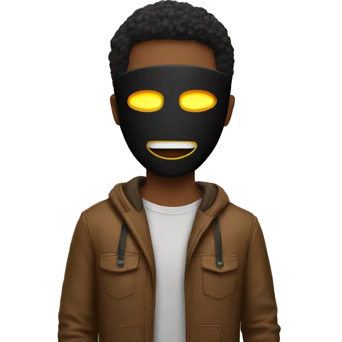 Guys with a mask with Led  emoji