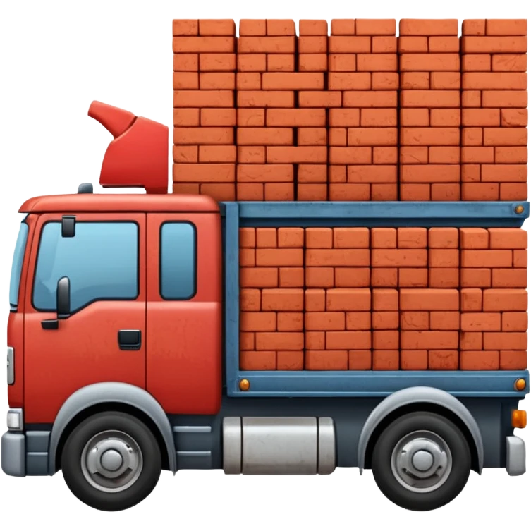 A truck with a thousand bricks  emoji
