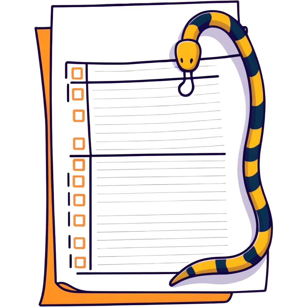 long curling to-do list paper looping up and down like a snake with tiny checkboxes fading into distance emoji