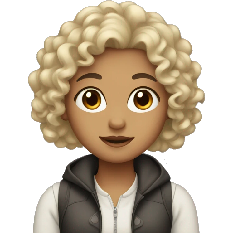 girl with curly black hair emoji