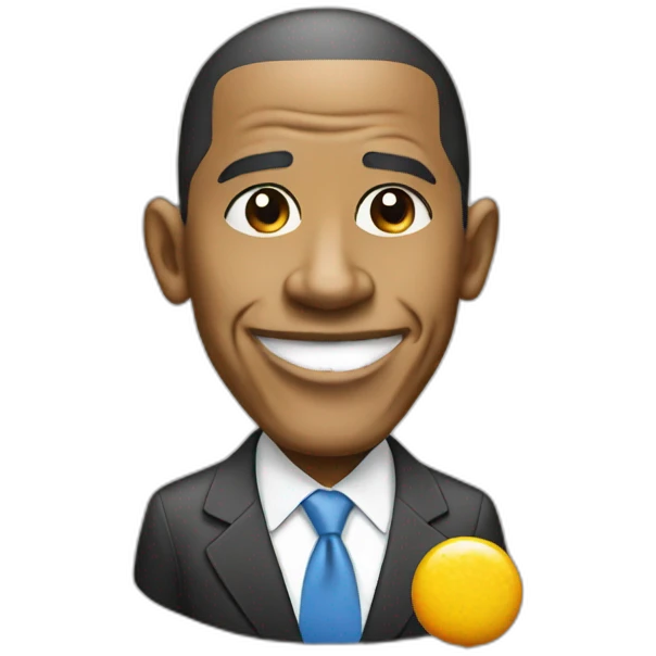 obama with a lollipop emoji
