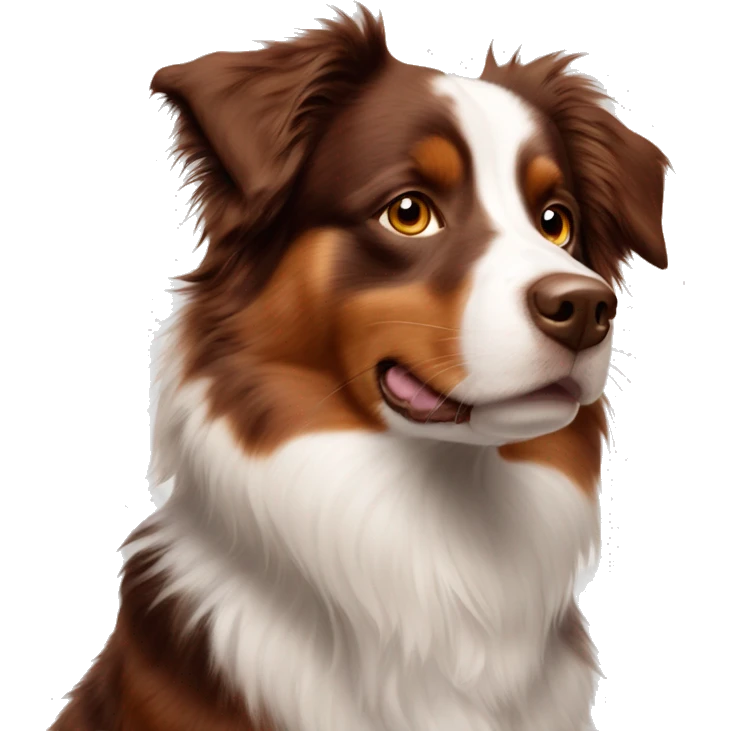 Brown eyed Red tri Australian shepherd emoji