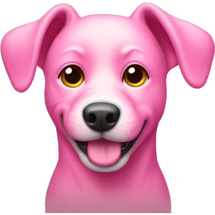 Pink dog emoji